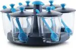 Pickle Stand for Dining Table|Masala Storage Container Lids & Tray Holder