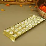 pujaNpujari Rectangle Design Brass Ghee Diya Holder-300gm