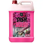 BLISS & BLUSH Dishwash Liquid 5 Liter Pink Tough Grease Removal I Refreshing, Antibacterial I hygienic I Fast Cleaner for all types of Utensils