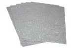 Lakeer A4 Glitter Foam Sheet Sparkles Silver Color, for Art & Craft, Decoration, Gift Wrapping, Scrapbooking, Craft Project, Etc.