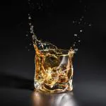 Italian Premium Uneven Design Whiskey Glasses Set of 2, Clear, 300 ML, Whisky Glass, Bar Glass for Drinking Bourbon, Whisky, Scotch, Cocktails, Cognac - Old Fashioned Cocktail Tumblers