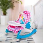 Baby Moo 2 In 1 Rocker Cum Feeding Chair 20 Kg Polka Dot Pink
