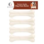 OLLIST Rawhide Pressed Dog Chew Bone, Dogs Supplement Treats For All Life Stages, Delicious 6 Inch Calcium Bones for Dog (Pack of 4 Bones)