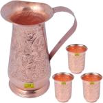 Shivshakti Arts C-1215-3 Jug Glass Set (Copper)