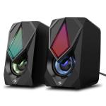 ZEBRONICS Zeb-Warrior II 10 W 2.0 Multimedia Speaker with RGB Lights, USB Powered, AUX Input, Volume Control Pod for PC, Laptops, Desktop
