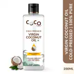 COCO CRUSH Extra Virgin Coconut Oil - 100% Pure Cold Pressed - Facial Massage (200 ml)