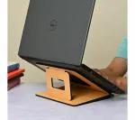 Future Works Portable Laptop Stand for Desk Laptop Accessories Compatible with MacBook dell xps hp Lenovo Ergonomic Design Laptop Raiser Unique Wooden Laptop Stands (Bamboo ecofriendly) 25 x 29 x 13 cm; 700 Grams