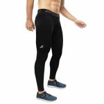 ReDesign Apparels Men's Nylon Athletic Fit Compression Pants for Gym, Running, Swimming and Sports (Large, Black),Navy Blue