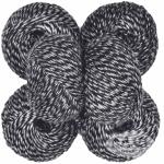 M.G Enterprise wool, Cotton Yarn Black White Pack of 6 pc 25 gm each