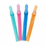 Whinsy (Pack of 4 piece) Wet & Dry Floor Cleaning Plastic Broom(Multicolor)