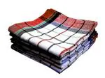 Akin Multipurpose Cotton 120 GSM Checked Kitchen Cleaning Cloth (Multicolour,Pack of 6)