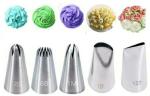 Bulky Buzz Best of Baking Steel Baking Tools Set, pack of 5 (2D Nozzle, 6B Nozzle, 1M Nozzle)