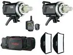 Godox MS300-F Studio Light Kit Strobe 300Ws GN58 5600K | Bowens Mount Portable Monolight |Built-in Godox 2.4G Wireless System |150W Modeling Lamp | Outstanding Output Stability | Recycle Time 0.1-1.3s (K41SL)