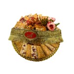 Oasis Baklawa Golden Bowl Lohri and Makar Sankranti Special Gift Hamper Gazak, Rose Patti, Khastha