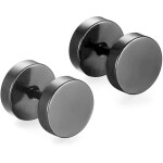XWPZK Round Barbell Dumbells Piercing Combo Metal Stud Earring