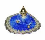 Real Seed Multicolor Handmade Embroidered Silk Laddu Gopal Dress 18cm