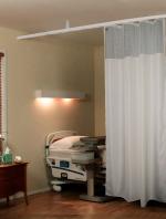 Lushomes Hospital Partition Curtains,12 Plastic Hook C-rings,White,Zig Zag Design(72x84 Inch,Pkof 1)