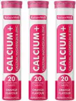 Naturewell Effervescent Tablet Calcium Magnesium With Vitamin D3, 20 Tablets Each (Pack Of 3)
