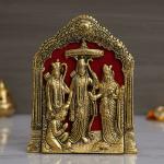 Webelkart Metal Lord Ram Ji/Ram Darbar Idol Statue Murti for Home and Office Decor (Lord Ram), Gold, Pack of 1
