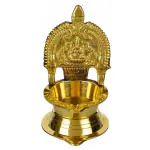 pujaNpujari Kamakshi Devi Brass Oil Deepam/Diya for Pooja Brass Table Diya (Height: 4 inch)