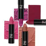 PERPAA Creamy Matte Lipstick Combo Set Of 4 Bright Long Stay Intense Color 3.5gm Each|Magenta, Pink, Nude, Maroon Pink