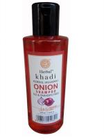 Khadi Herbal Red Onion SLS Shampoo, Herbal Shampoo, Khadi Shampoo, Damage Repair Dryness Care, Anti-hair Fall, Split-ends Repair For Men & Women 210ml (Pack of 1)