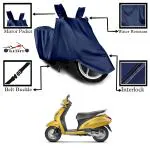 Kedit Honda Activa 5G Motorcycle Bike Scooty Cover Navy Blue Colour Water Resistant - UV Protection & Dust Proof Imported Fabric Quality,Sun Protection,Weather Bike - Scooty Two Wheeler Body CoverHonda Activa 5G