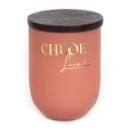 Chloe Luxe Signature Dark Rose U-design Jars Christmas Candles for Home Decor-Peach