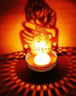 Heaven Decor Sai Baba Shadow Tealight Candle Holder