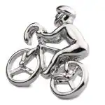 PELUCHE The Biker Silver Colour Lapel Pin For Men