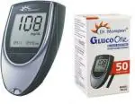 GLOBAL SURGICAL Dr. Morepen BG-03 Gluco One Glucometer Combo, 50 Strips (Multicolor)