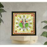 ESPOIR BLOOM Wooden boarder marble plate handmade art clock