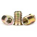 RELY (Pcs-25) M6x25 mm Wood Insert Interface Threads Imported Export Quality | Zinc Alloy Wood Insert Interface Screws Bolts Nuts Fixing Furniture Mounting Fasteners