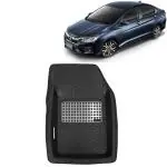 Kingsway 4.5D 5D Car Floor Foot Tray Mats for Honda City 2017 - 2019 Model, Black Color, Top Notch PVC, Complete Set of 3 Piece
