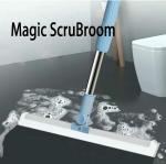 KHODAL ENTERPRISE Spin Mop Removes Dry Wiper Squeegee T-Shaped Mop stick with Bucket,pocha for floor cleaning Broom, Magic Scrubber Rotatable Retractable Non-Stick Hair Scraping Broom for Floors, Glass, Windows.Toilet Bowl Cleaners Silicone Squeegee Mop