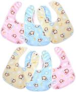Mom's Pride Crawl'In Multicolor Cotton Beautiful 7 Days Baby Bib (Pack Of 7)