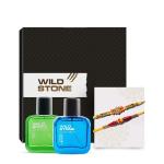 Rakhi Gift Pack for Brother- Hydra Energy and Forest Spice Perfume (30ml each) with 2 Rakhi