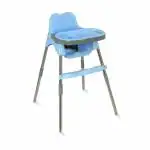 Esquire Spotty Baby Dining Chair with Footrest and an Additional Tray, Blue Colour