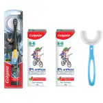 Batman Battery Toothbrush for kids+Kids Anticavity Toothpaste 6-9 Years,(80gx2)+U-Shaped 360 Oral Teeth Cleaning For 3-12 Years