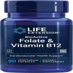 Life Extension BioActive Folate & Vitamin B12 90 vegetarian capsules