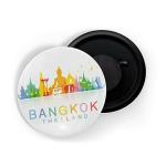 Dhcrafts White Metal Bangkok Thailand Printed Fridge Magnet, 5.8 Cm