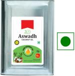 Aswadh Pack of 1 Pure Coconut Oil 15 kg Used for Hair Care, Skin care, Cooking and Personal Care