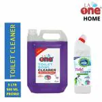LA ONE MAGIX Toilet Cleaner I Sparkling Clean I Fresh Scent I Indian Western Both 5L + 500ml Promo