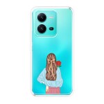 Emble Designer Clear Tranperant Silicone Case For Vivo V25 -Design A3 ( TPU | Soft , Vivo V25 | Multicolor )