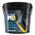 MuscleBlaze 100% Whey Protein, Ultra Premium Blend with Whey Protein Concentrate & Whey Protein Isolate, 25 g Protein per Scoop (Vanilla, 4 kg / 8.8 lb)