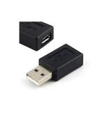 pmw - USB Male to Type B Female Pack of 2 - Micro USB Female to USB 2.0 Type-A Male Connector Adapter Converter for EKYC Fingerprint KYC Powerbank Charge Sync OTG Morpho 1300 E2