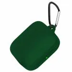 Ragro Silicone Front And Back Case With Keychain For Noise Air Buds (Green)