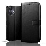 ZORZO Flip Back Cover Case for Samsung Galaxy A05 |Leather Finish | Inbuilt Stand & Pockets | Wallet Style Flip Back Case Cover for Samsung Galaxy A05-Black