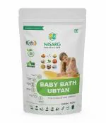 NISARG ORGANIC FARM Baby Bath Ubtan I Pure Organic and Natural I Traditional Method Made I Herbal Powder for Skin Brightening & Whitening I Smooth Skin for Baby I Full Body Wash for Babies (1kg)