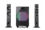 F&D T300X 140 W 2.1 Channel Soundbar Cum Tower Speaker Wireless Bluetooth Multimedia TV Speaker with Multicolor LED Display, Remote, Digital FM & USB